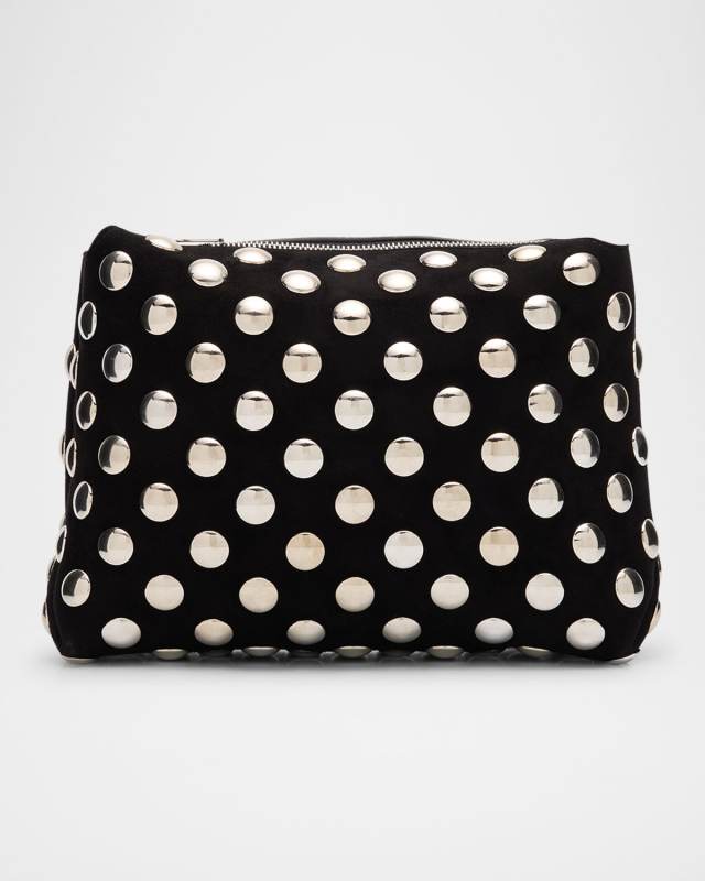 Lina Medium Studded Suede Crossbody Bag